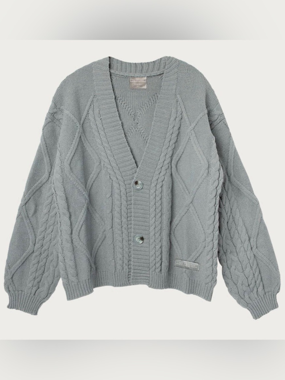 Taylor Swift The Tortured Poets Department cable knit cardigan in grey XL/2X
